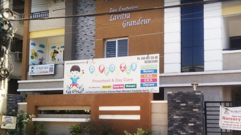 Children at Little Daffodils Preschool Moosapet branch